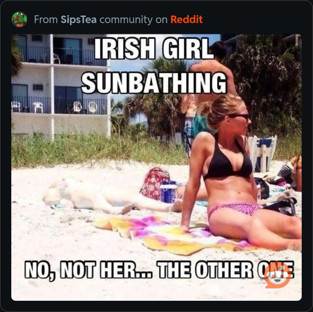 アイルランドの女の子の日光浴