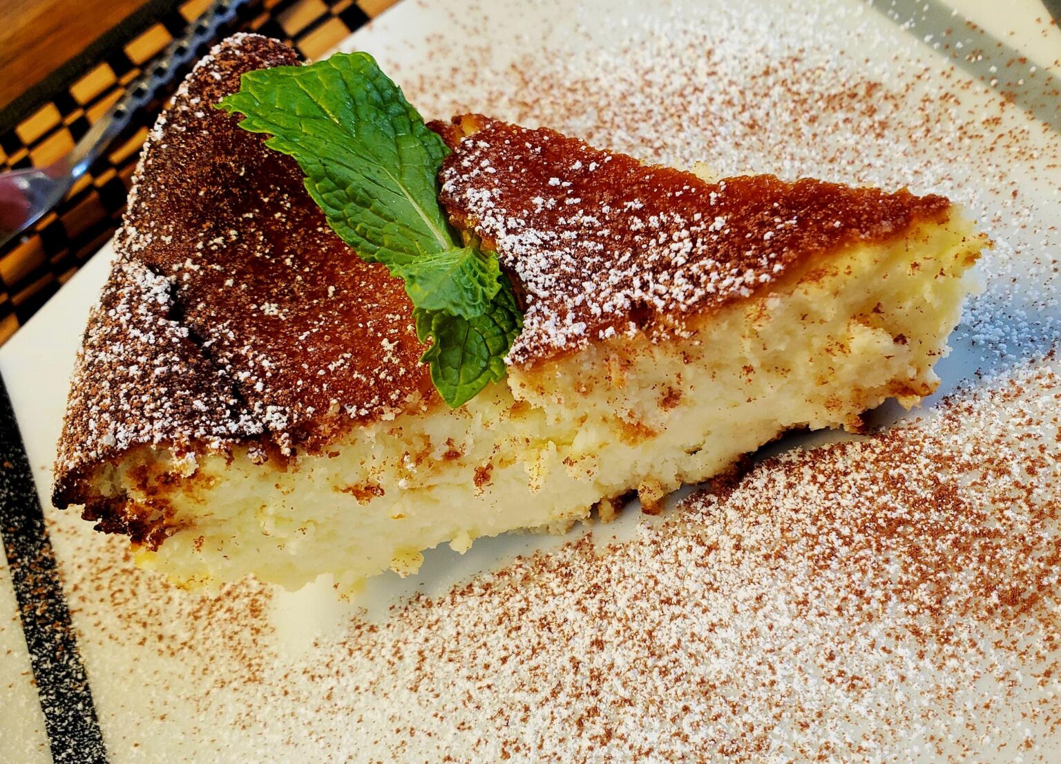 チーズケーキのスライス