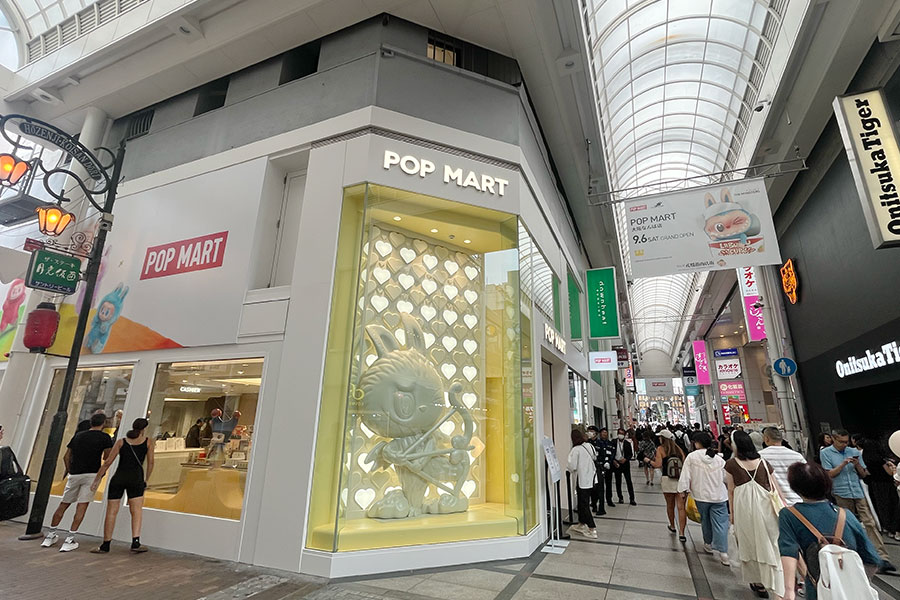 大阪・難波の「戎橋筋商店街」内に9月6日にオープンする「POP MART 大阪なんば店」（9月4日 Lmaga.jp撮影）
