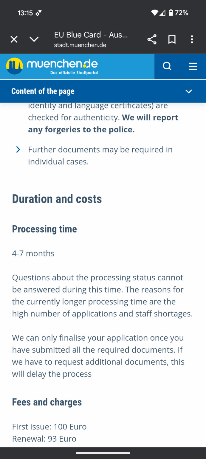 Life of Burecracy：Blue Card Extension Munich Edition