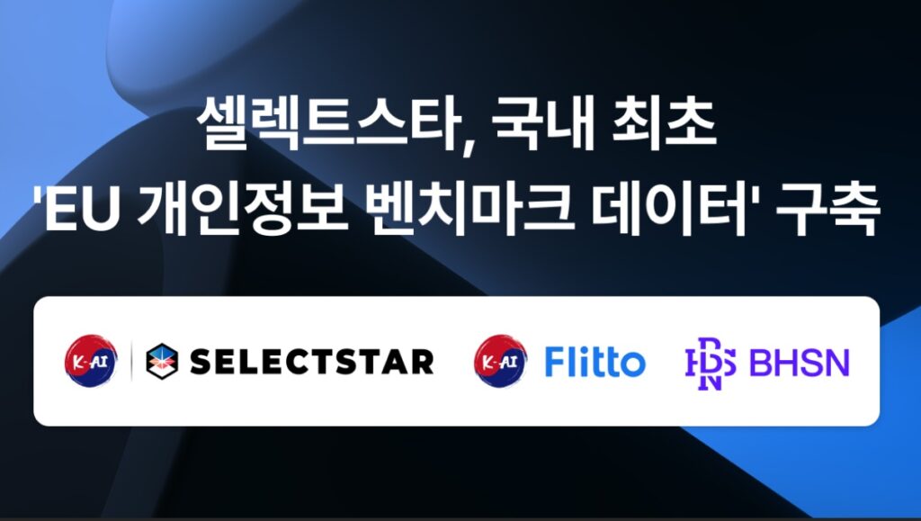 셀렉트스타, EU 개인정보 벤치마크 데이터셋 구축 착수