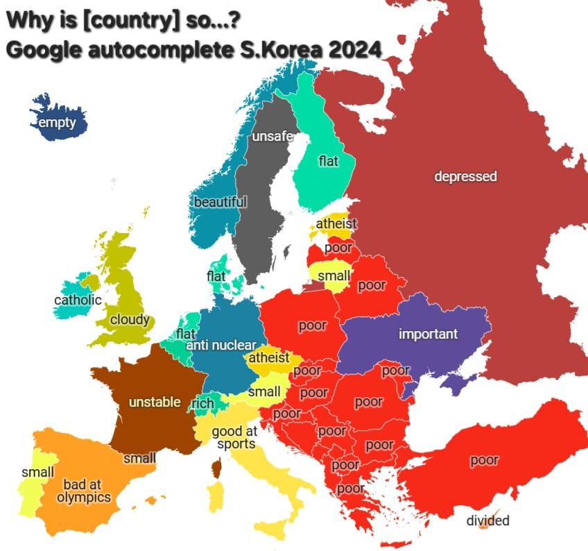 なぜそうなのか [country] それで...？ Google Autocomplete韓国