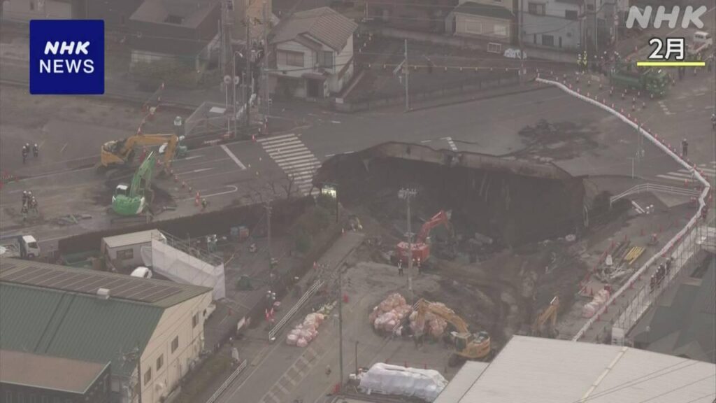埼玉 八潮 道路陥没周辺“メッキさび変色”相次ぐ 硫化水素か