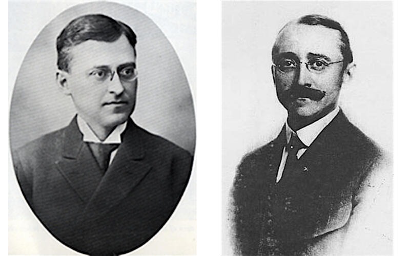 左がジェームズ・ウォード・パッカード、右がウィリアム・ダウド・パッカード