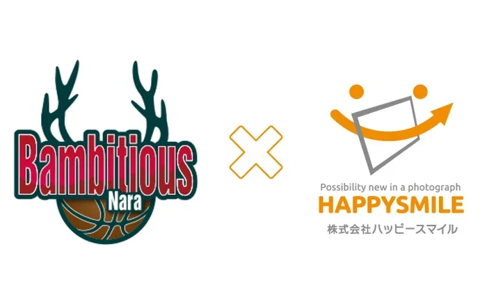Bambitious NaraとHAPPYSMILEのロゴが並んだ画像。
