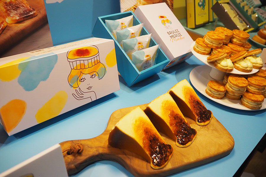 全国初登場、ブリュレ✕チーズがテーマの「ブリュレメリゼ・メルチー」、食い倒れにちなんだ、チーズが流れ出るバスクチーズケーキ（3個1944円）など