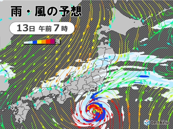 台風23号　暴風域を伴い13日午前に伊豆諸島を直撃か　猛烈な風・猛烈なしけ・大雨