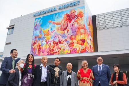 非核願い広島空港に壁画 メキシコ友好象徴、披露式 | 全国のニュース | 福井新聞ONLINE