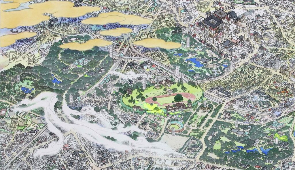 現代アーティスト・山口晃が描いた東京の“鳥瞰図”をはじめ、国内外の「聖地」を舞台にした日本画を一挙公開 山種美術館で「日本画聖地巡礼2025－速水御舟、東山魁夷から山口晃まで－」が開幕(1/2) | JBpress (ジェイビープレス)