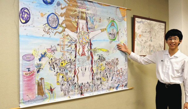 ハンディ 力に変え描く　小松・丸内中 辻さん作品展　「聴覚障害 とらわれない」