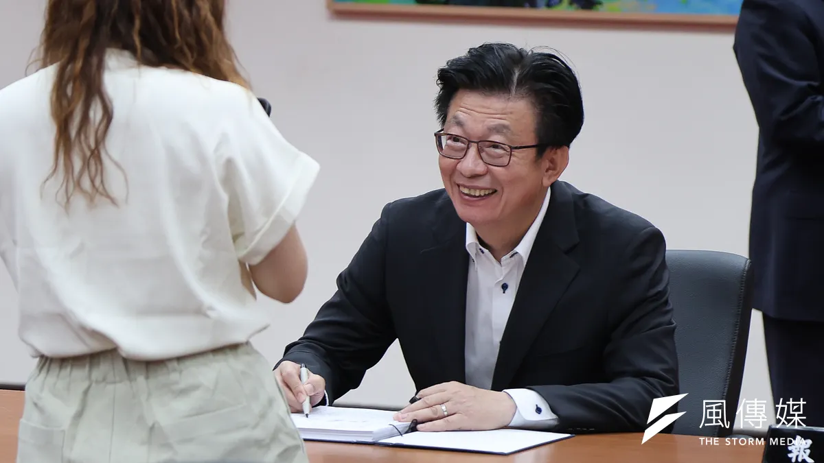 2025年9月1日、立法院第11期第4会期の初日登録に臨む郭国文氏。（写真／柯承惠撮影）