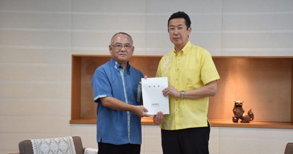 ＰＦＡＳ対策　国に要望　沖縄相来県　知事と面談