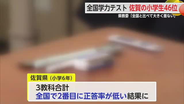 全国学力テスト 佐賀の小学生46位 県教委「全国と比べて大きく差はない」【佐賀県】（佐賀ニュース サガテレビ） - Yahoo!ニュース