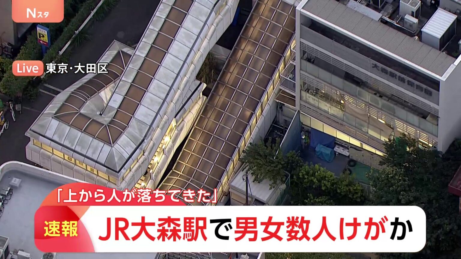 JR大森駅北口の上りエスカレーターで酒に酔った男性が後ろに転倒　男性の背後にいた男女2人が巻き込まれる　男性含む3人が軽傷　警視庁（TBS NEWS DIG Powered by JNN）