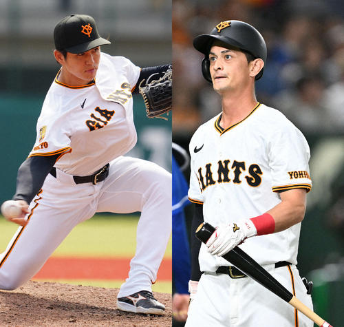 高橋礼（左）と乙坂智