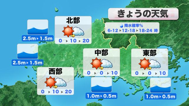【山口天気 朝刊10/7】日中は汗ばむ暑さ 午後ほど雲多めの空に 満月が見えたら 2夜連続の素敵なお月見を（ＫＲＹ山口放送） - Yahoo!ニュース - Yahoo!ニュース