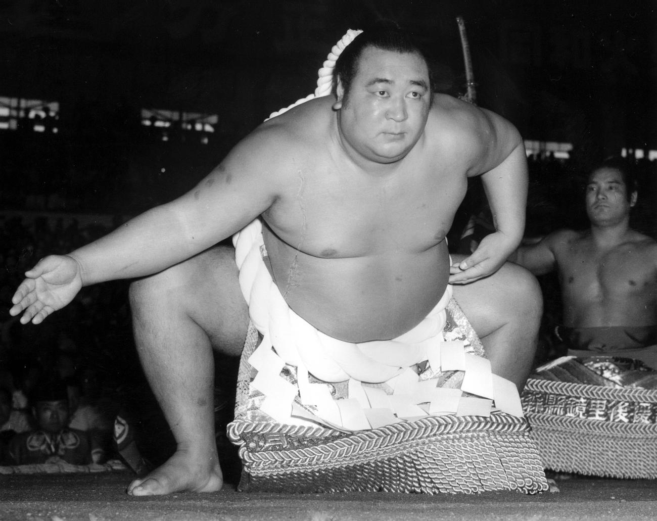 横綱鏡里の土俵入り（1953年3月撮影）