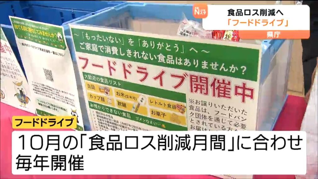 「もったいないをありがとうに」宮城県庁でフードドライブ 10月24日まで 余った食品を寄付（tbc東北放送） - Yahoo!ニュース