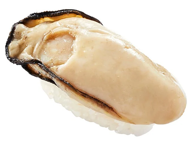 かっぱ寿司『瀬戸内海産 蒸し牡蠣』一貫のクローズアップ