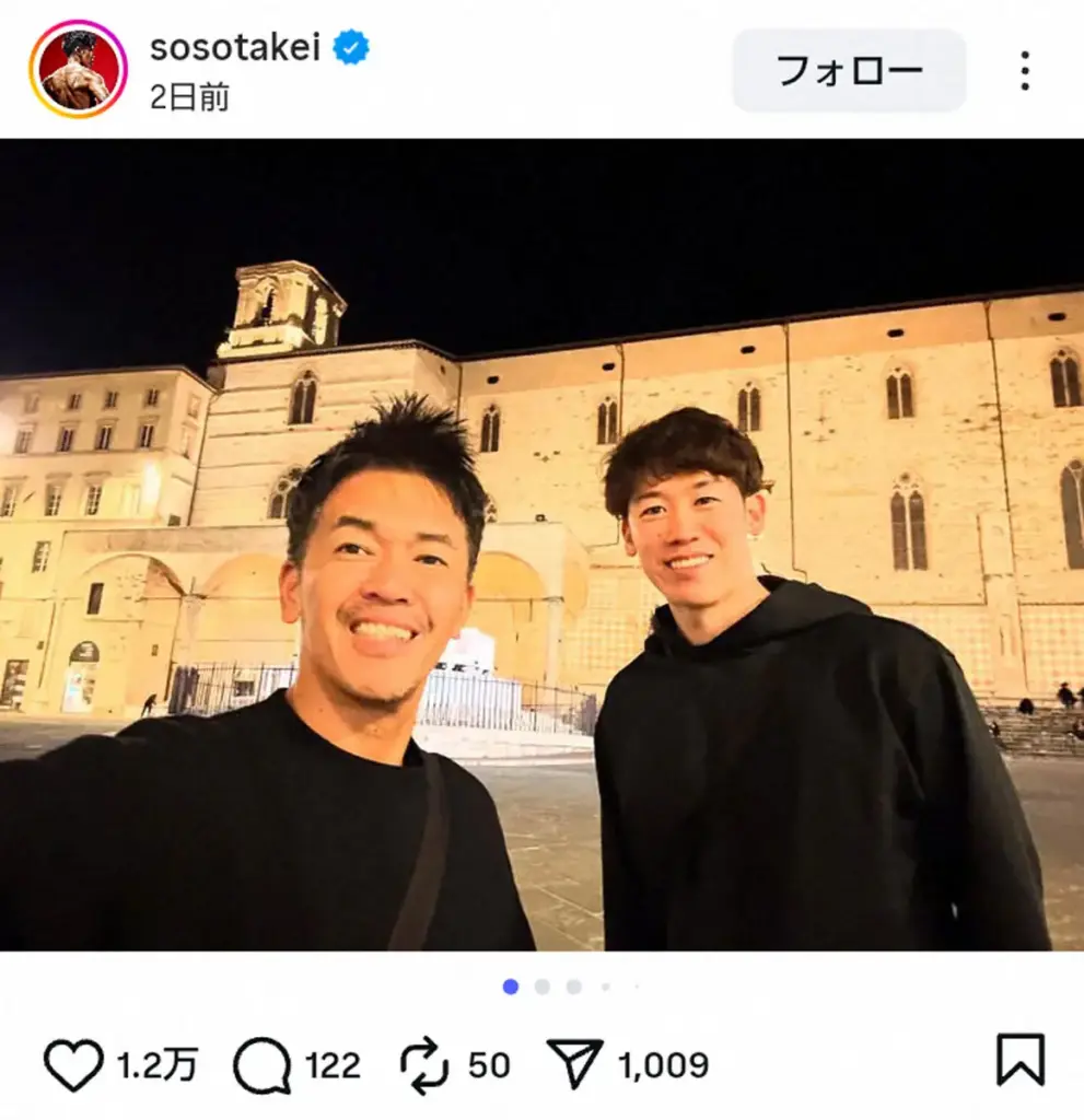 武井壮　イタリアでイケメンアスリートとディナーへ、ファン歓喜「やばい」「うらやましい」の声 - スポニチ Sponichi Annex 芸能