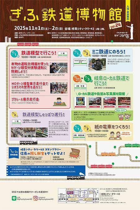 「ぎふ鉄道博物館vol.24」を岐阜シティ・タワー43で開催