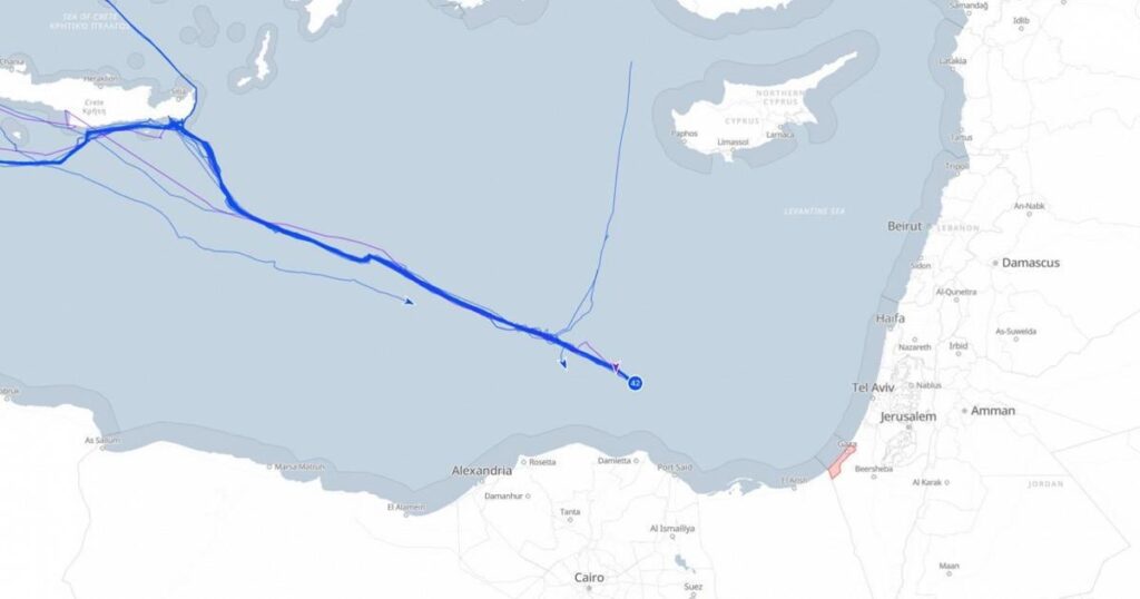 Sumud Flotillaがリスクエリアに入ります：「ガザから145マイル未満」