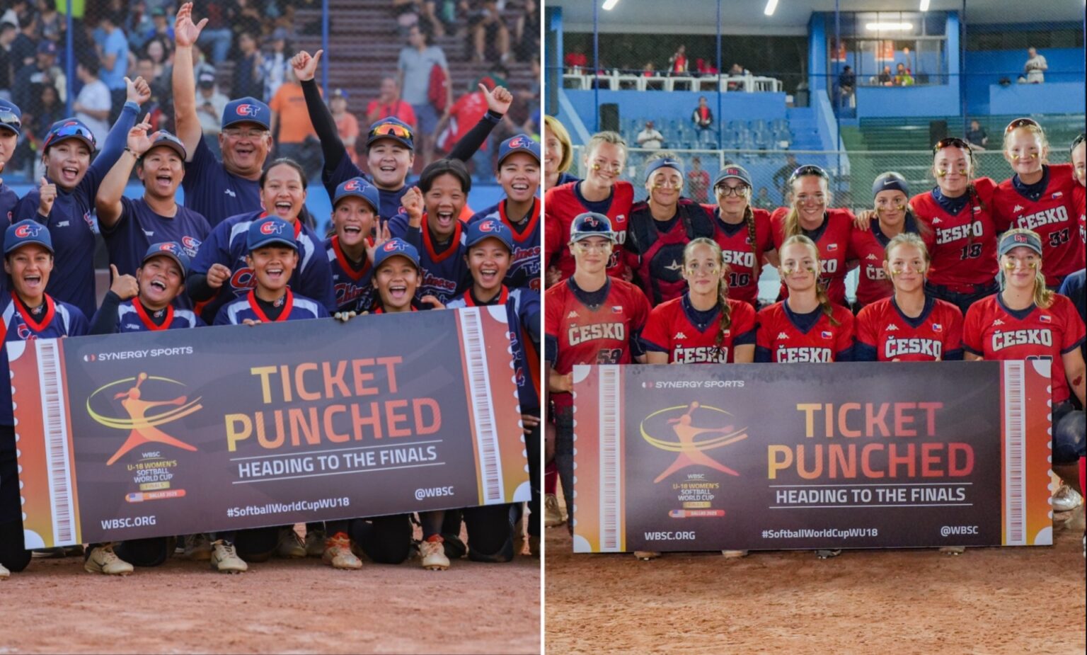 WBSC U-18女子ソフトボールワールドカップファイナルステージ2025　チャイニーズタイペイとチェコの出場が決定