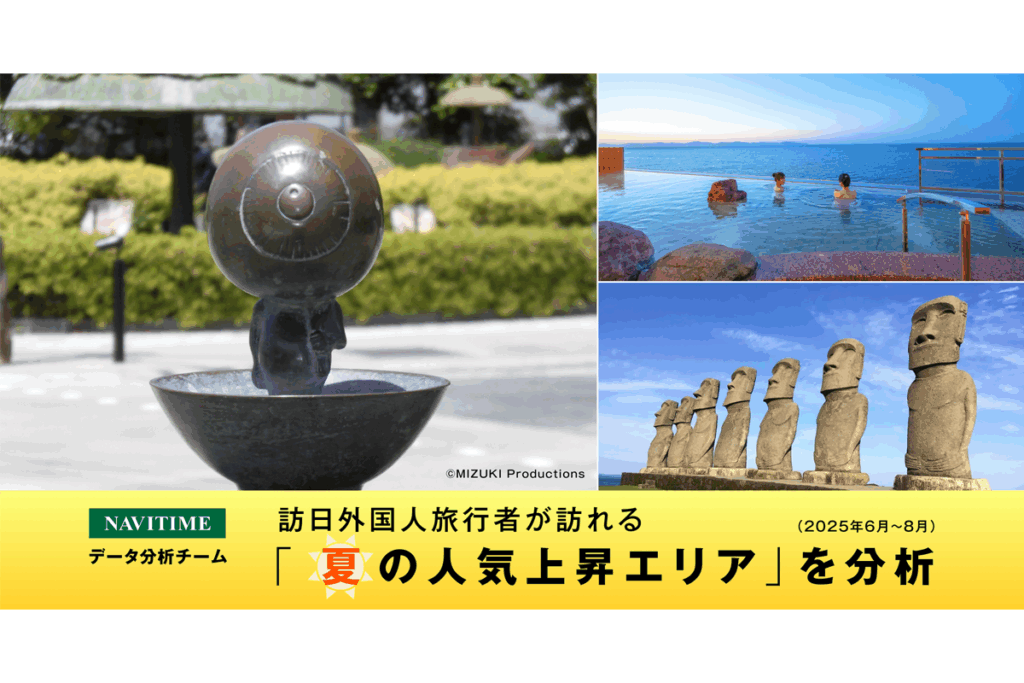 訪日外国人旅行者が訪れる夏の人気上昇エリアを分析 2025｜プレスリリース/おしらせ｜ナビタイムジャパン