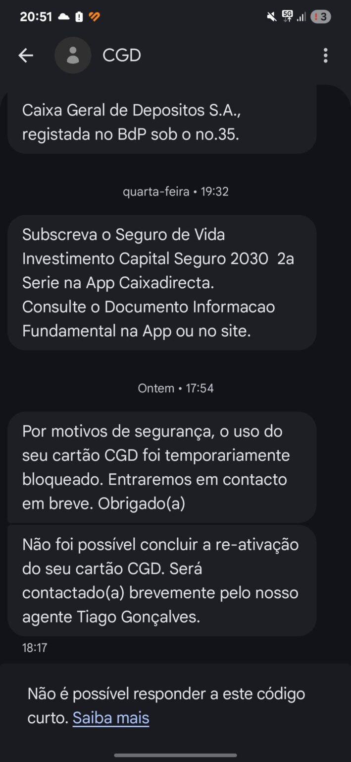 ⚠️ 詐欺 Caixa Geral de Depósitos (リンクはもう使用されていません!) ⚠️