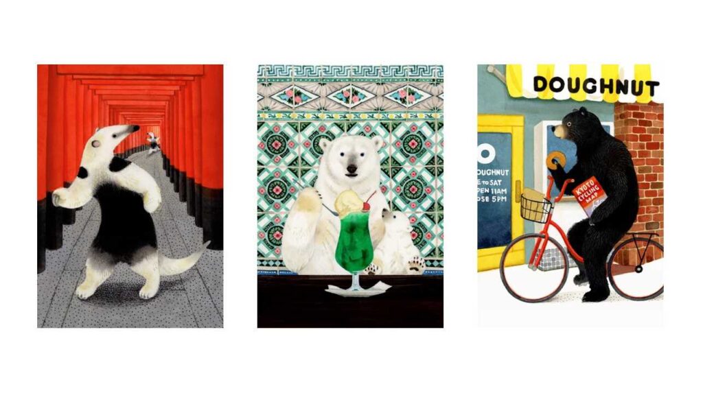 【京都 蔦屋書店】イラストレーター・小林マキ作品展「Stroll around Kyoto」を10月31日（金）より開催。京都の人気スポットを満喫する動物たちを生き生きと描いた新作を公開。 | カルチュア・コンビニエンス・クラブ株式会社