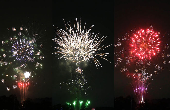 和束町秋まつりの花火画像