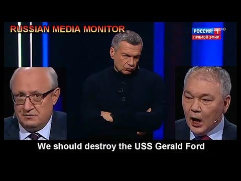 クレムリン国営テレビに出演するプーチン大統領の代弁者ウラジミール・ソロヴィヨフ氏は、USSジェラルド・R・フォードを沈没させて数千人のアメリカ人船員を殺害するよう主張している。アンナ・パウリナ・ルナとスティーブ・ウィトコフが友達になろうとしているのは、アメリカに害を与えようとしているロシア人だ。