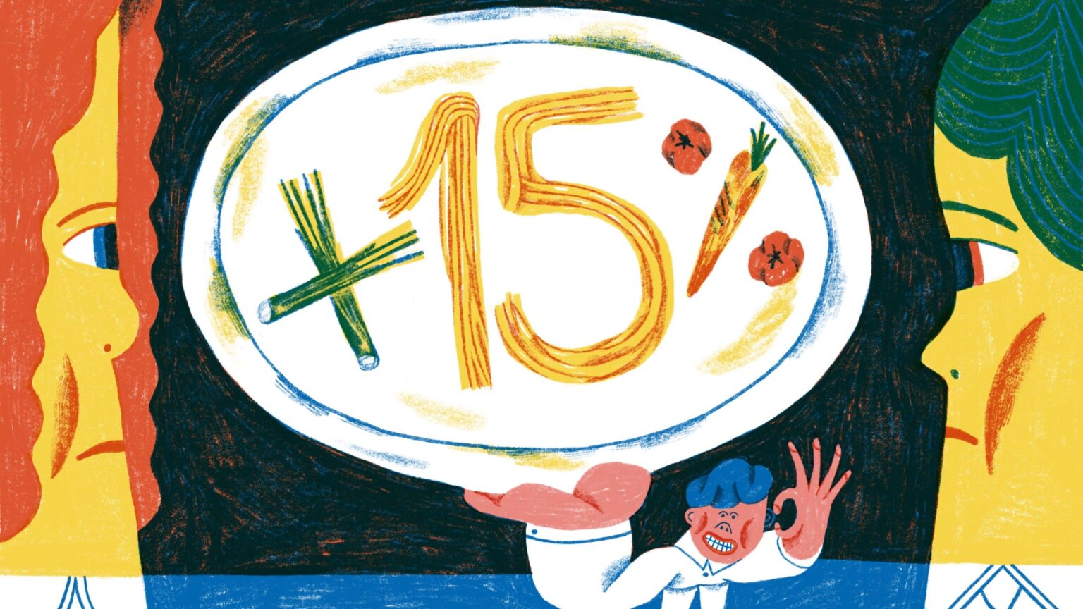 どのようにして「任意」の 15% のサービス料に到達したのでしょうか?