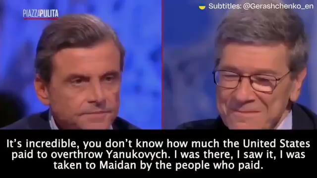 イタリアのカルロ・カレンダ上院議員がテレビの生放送で親プーチンの宣伝活動家ジェフ​​リー・サックス氏の誤りを暴いた。