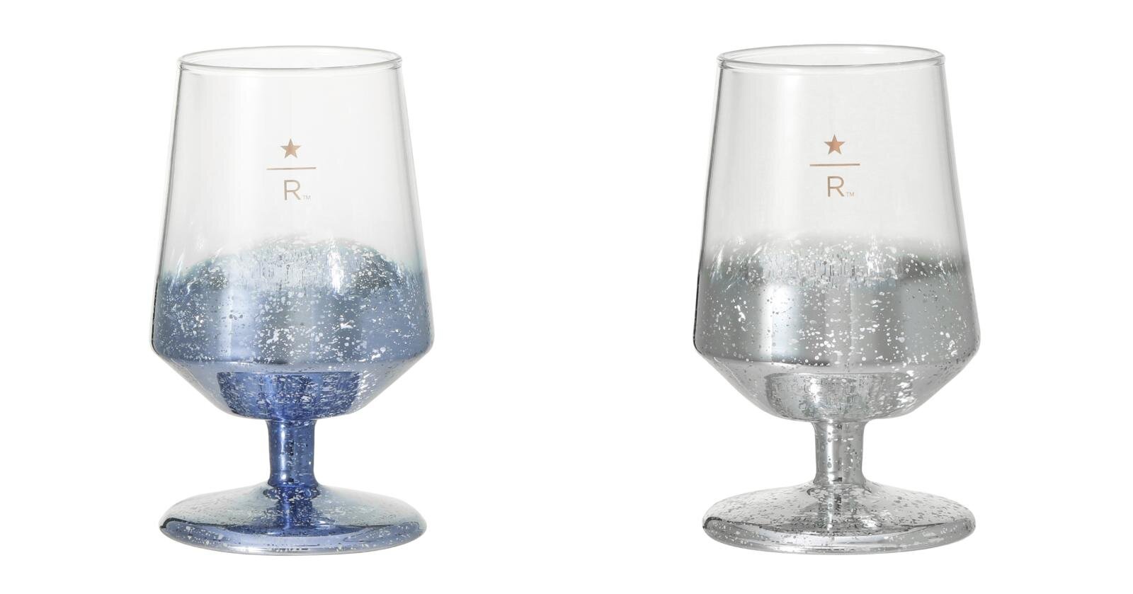 スターバックス リザーブ ステムグラス メタリックブルー/シルバー 355mL 各3,100円