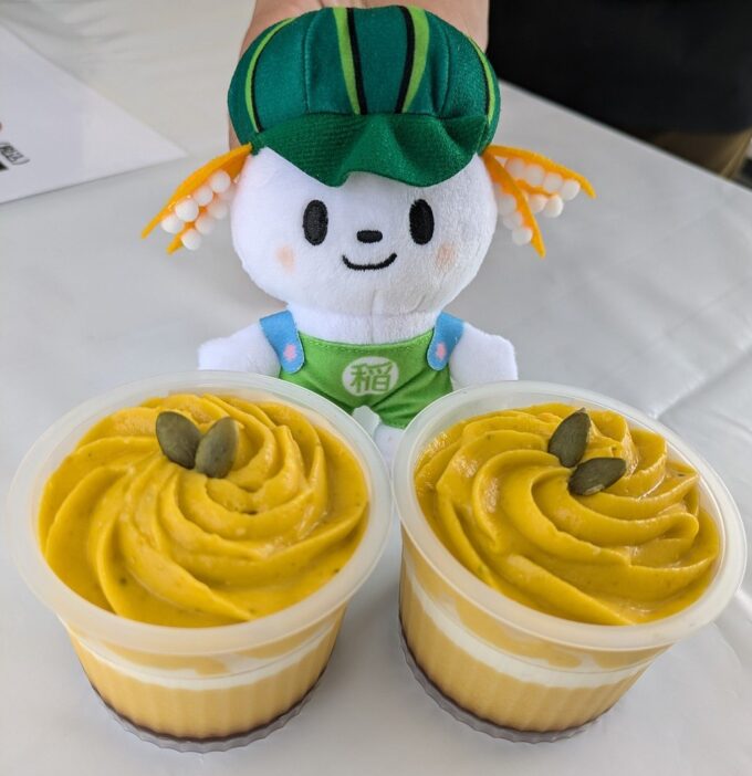 JA稲敷 新利根直売所の江戸崎かぼちゃのほっくりモンブランプリン