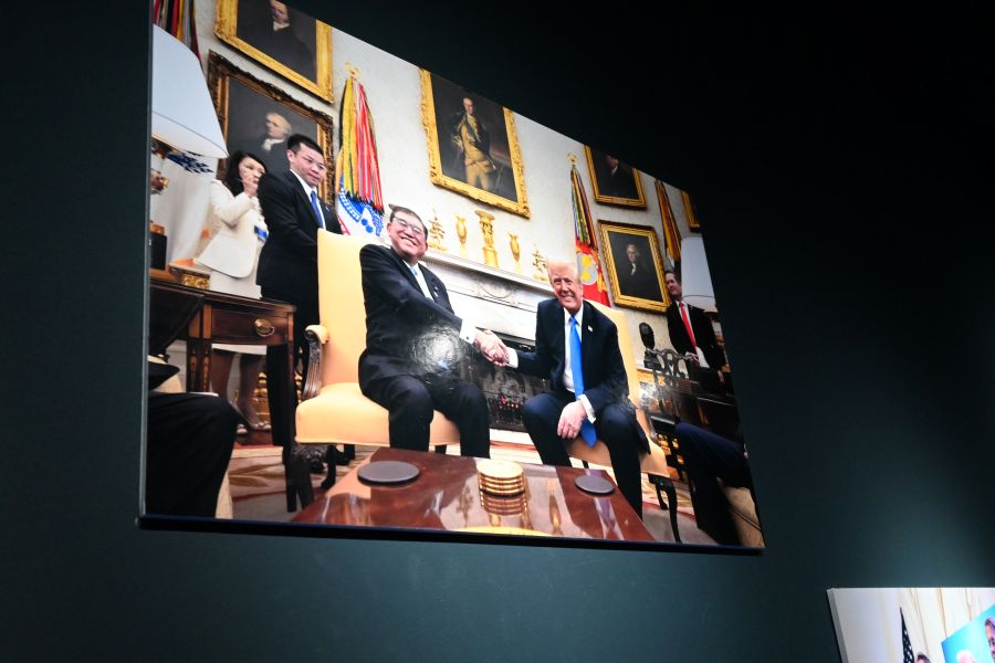 『大阪・関西万博』アメリカ館より、トランプ大統領のメッセージが流れている（9月9日 大阪・関西万博）