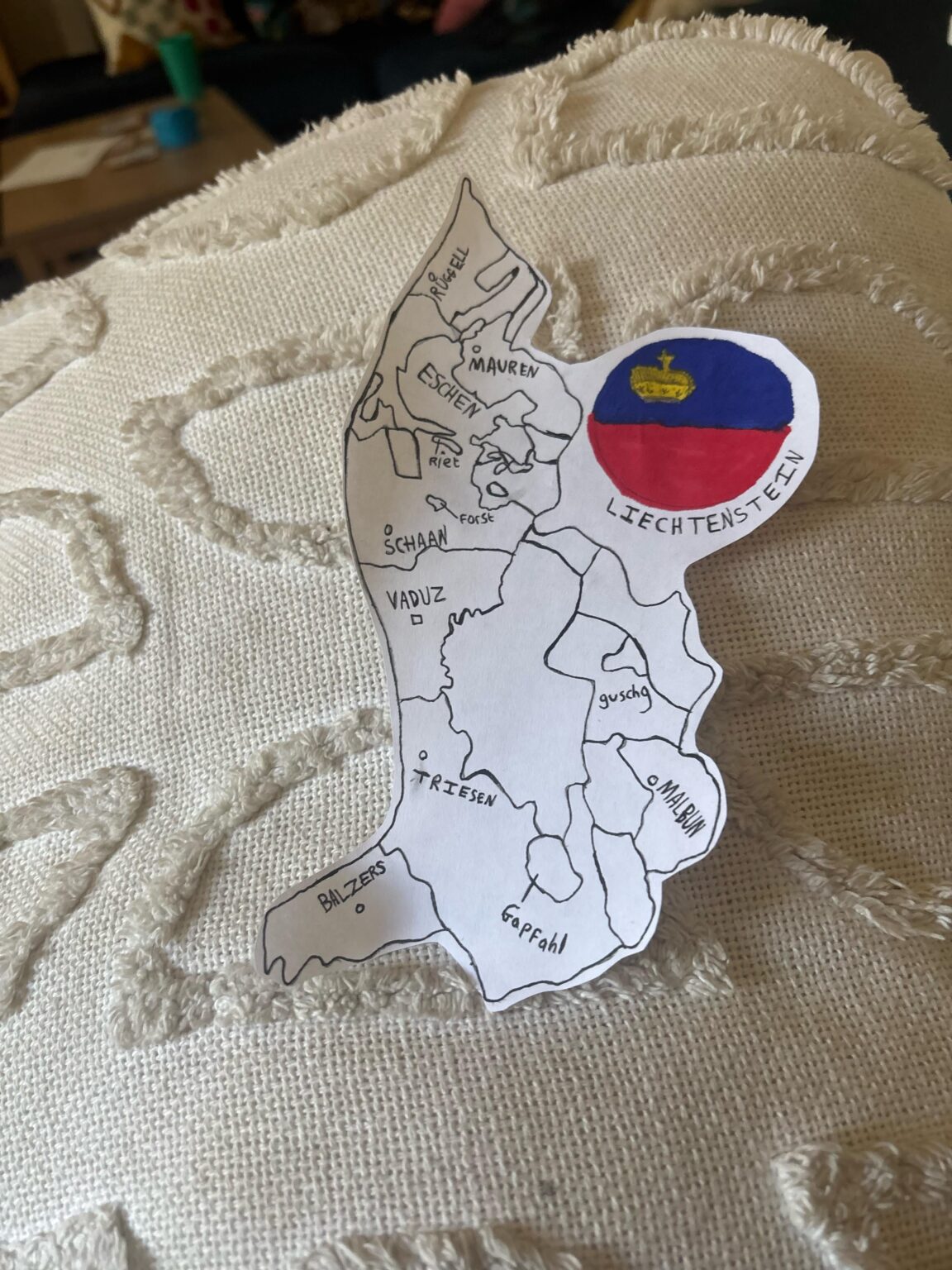 リヒテンシュタインの地図。