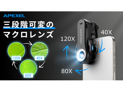 3段階の倍率切替可能なマクロレンズで、ミクロの世界をもっと身近に。「MS3L」がMakuakeに登場