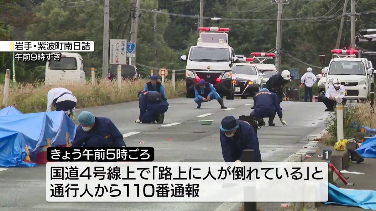 ひき逃げ事件か　女性が死亡　岩手県紫波町の国道4号線