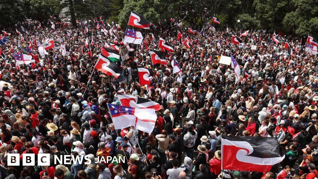 ニュージーランドで先住民マオリの権利擁護する大規模デモ、9日間で首都の議事堂に到着 - BBCニュース