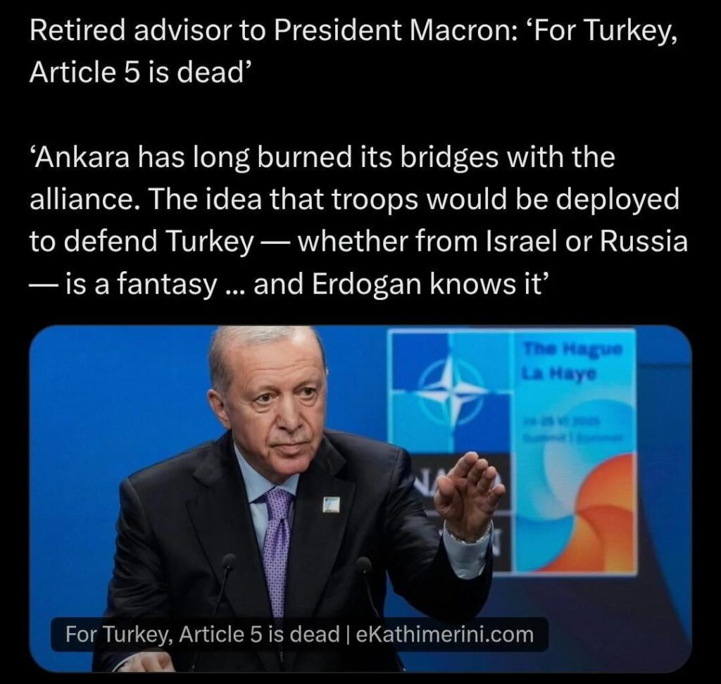 NATOはトルコを擁護しないだろう、とマクロンの引退した外交政策アドバイザーは言う