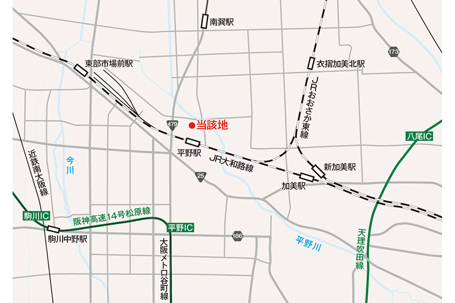 大阪・平野の商業施設ができる場所