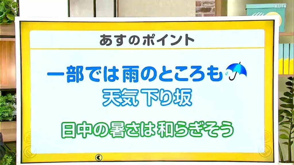 高知の天気 ７日 雲広がり雨の降るところも 山岸拓気象予報士が解説 | 高知のニュース・天気｜KUTV NEWS | KUTVテレビ高知 - TBS NEWS DIG