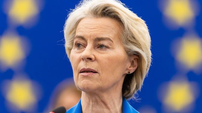 EU欧州委員会ウルズラ・フォン・デア・ライエン欧州委員長、2025年10月6日、フランス・ストラスブールにて