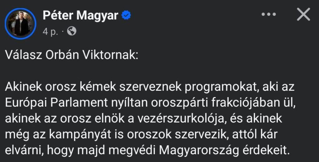 ペーター・マジャール：ViktorOrbánへの答え