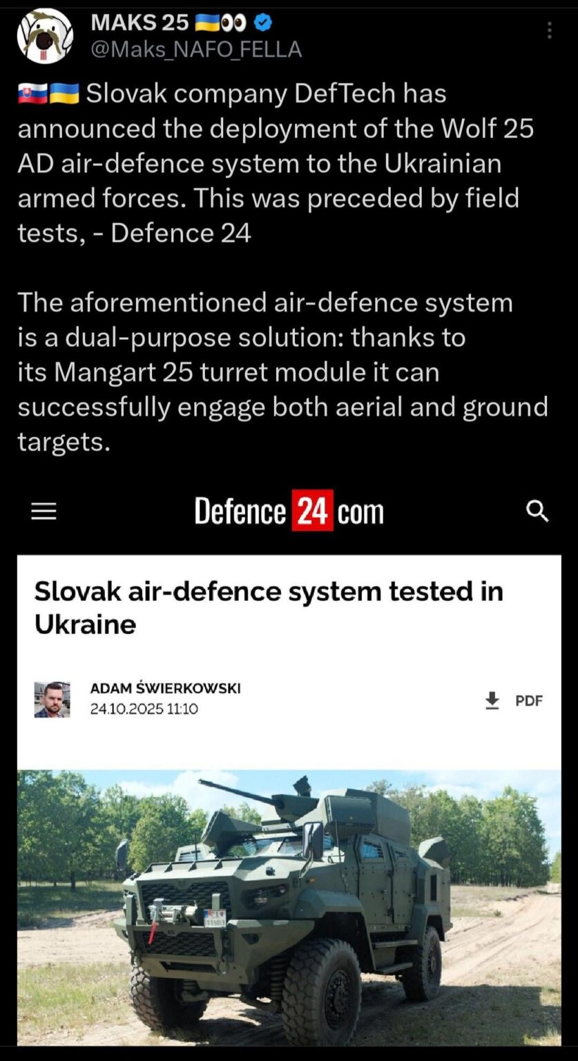 スロバキアは、ウクライナで軍隊とともに新しい対空システムを配備し、テストを行っている。