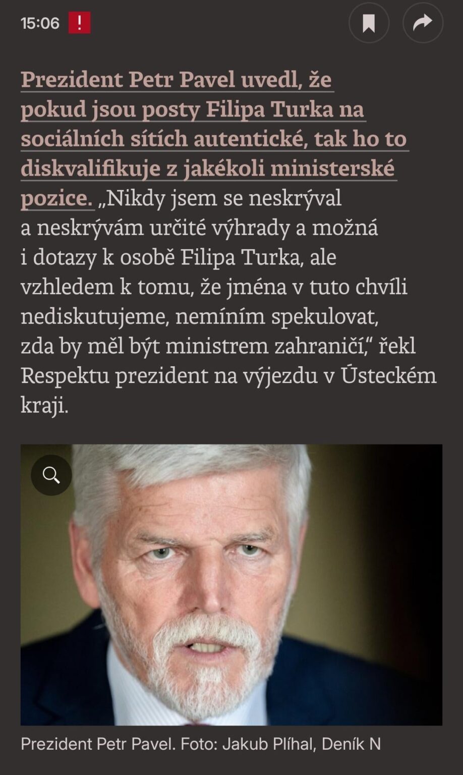 大統領は、トルコ氏の貢献が真実であることが判明した場合、いかなる閣僚のポストにも任命することを拒否