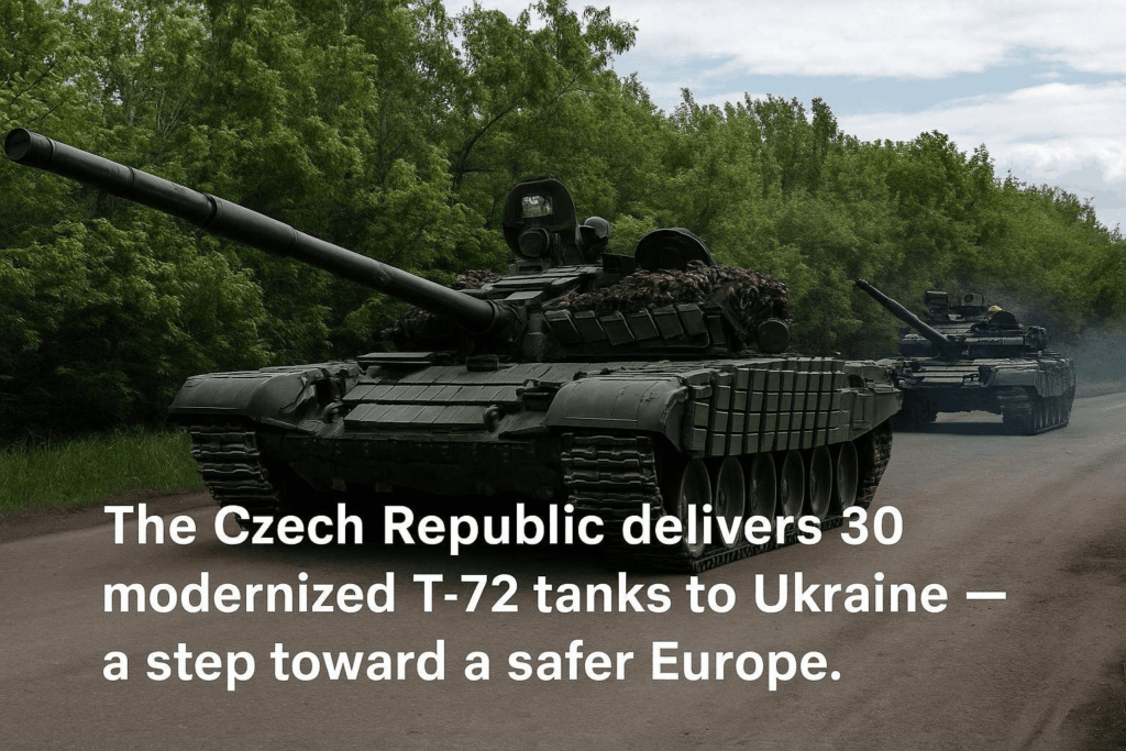 チェコ共和国はウクライナに近代化したT-72戦車30両を供与する計画だ。これは単なる支援行為ではなく、チェコ共和国と欧州連合双方の安全への投資です。ウクライナの防衛を強化することでロシアの侵略を阻止し、ヨーロッパ全体の安定を確保する。