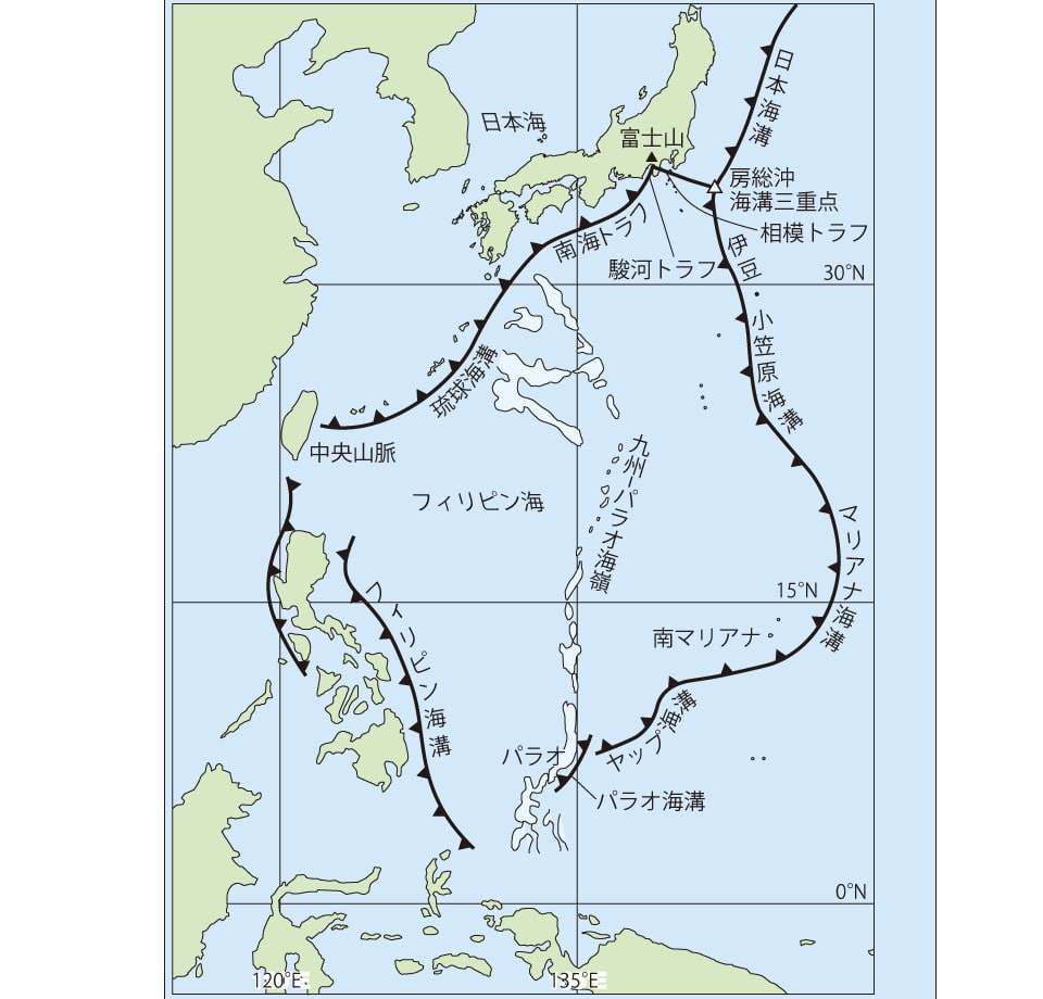 【図】フィリピン海プレートの境界